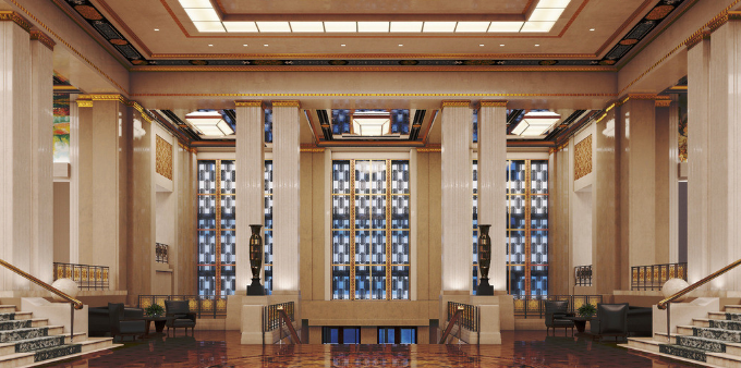 上海辦公室裝修新風尚:墻面磚設計效果大揭秘