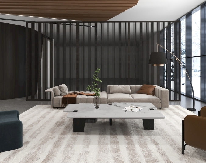 辦公室裝修設計：灰色吧臺，簡約而不簡單