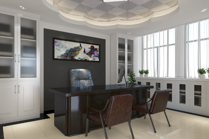 上海辦公室裝修設計：木質屏風巧擺放，營造溫馨高效工作空間